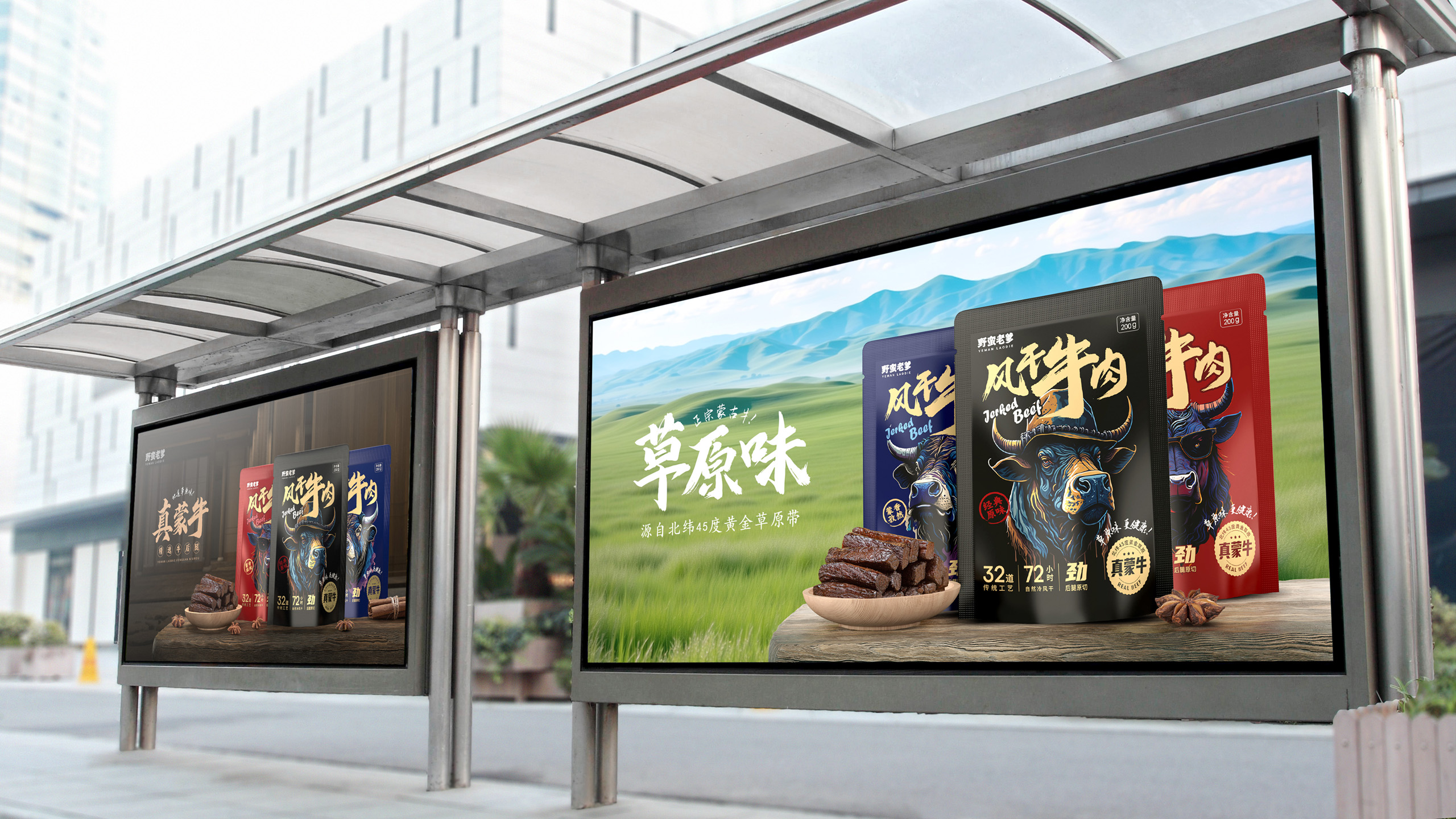 風干牛肉品牌包裝設計